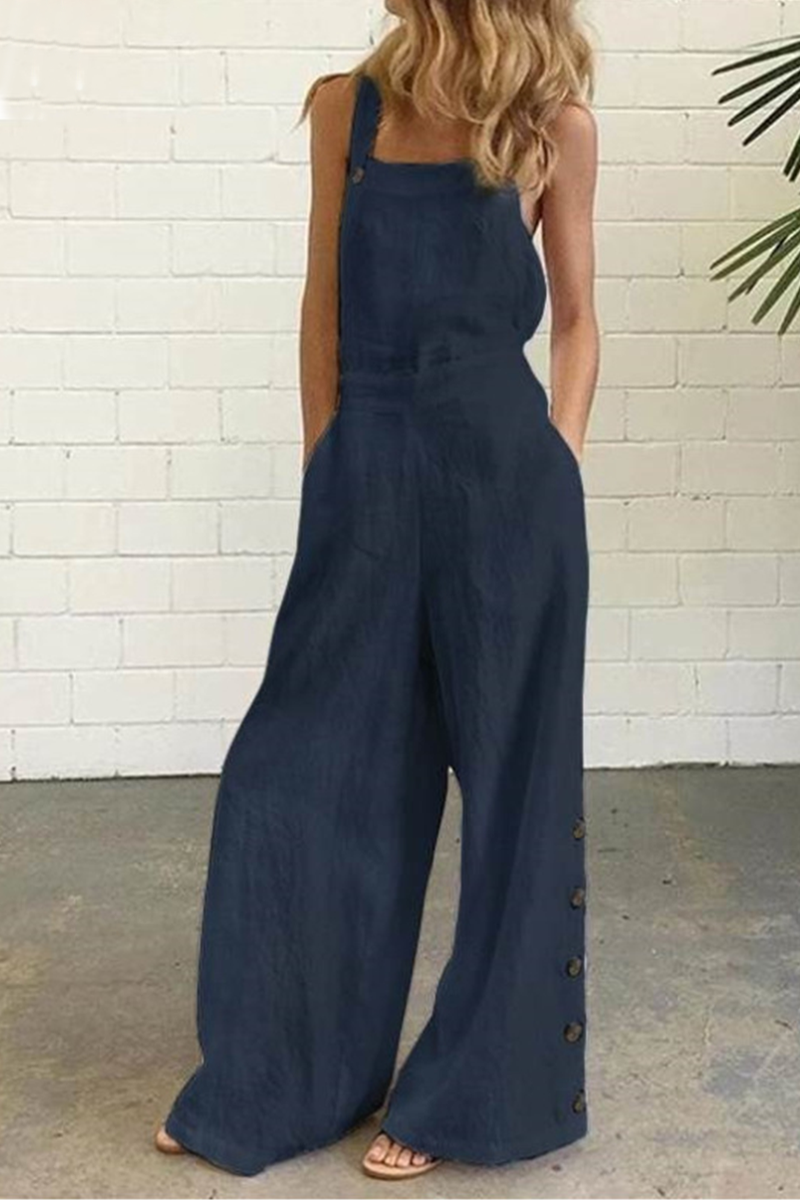 Lös ärmlös jumpsuit för kvinnor