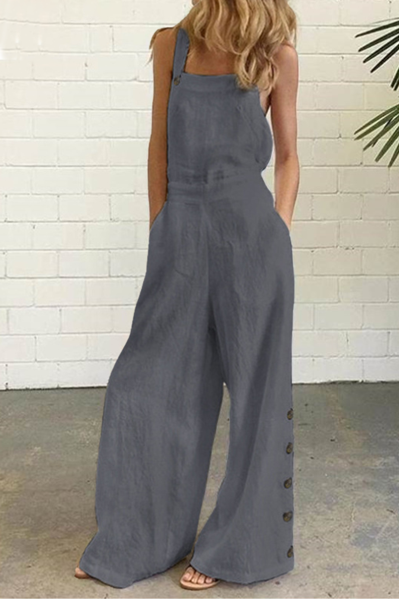 Lös ärmlös jumpsuit för kvinnor