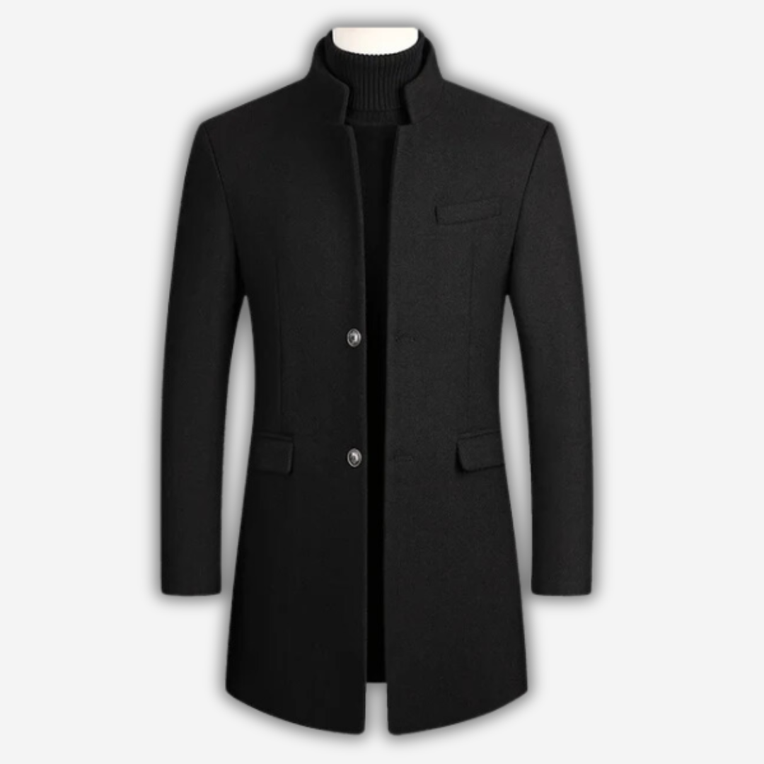 Elegant polokrage trenchcoat för män