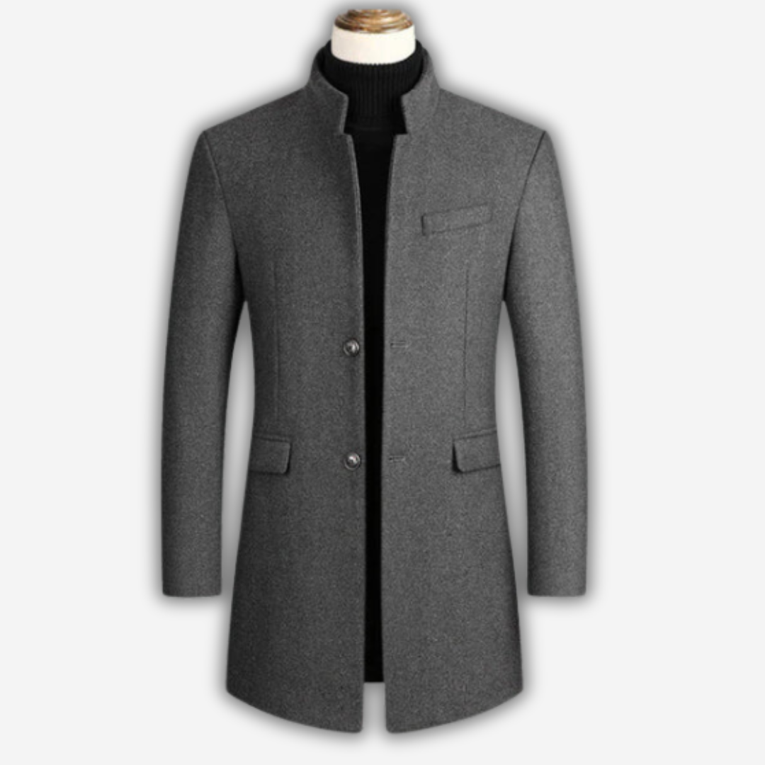 Elegant polokrage trenchcoat för män