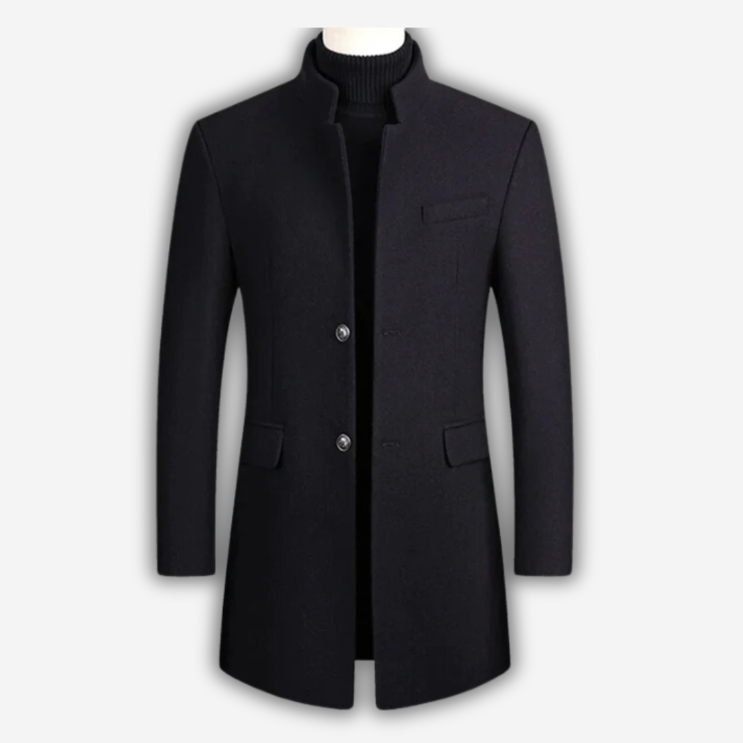 Elegant polokrage trenchcoat för män