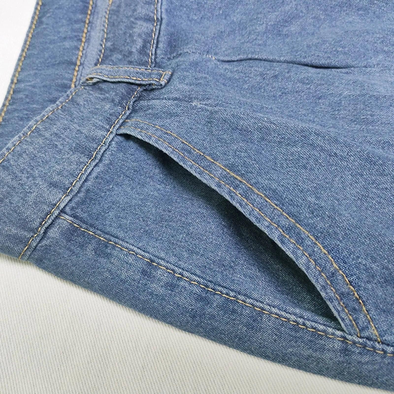 Retro denim lösa breda ben utsvängda jeans för kvinnor
