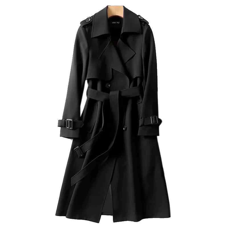 Elegant trenchcoat med bälte för kvinnor