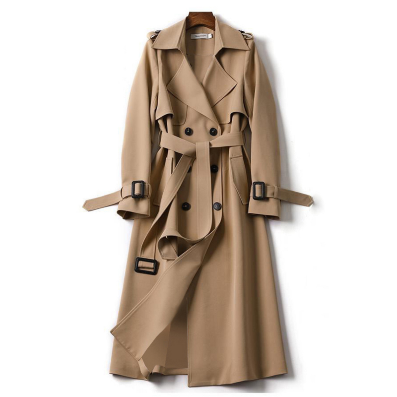 Elegant trenchcoat med bälte för kvinnor