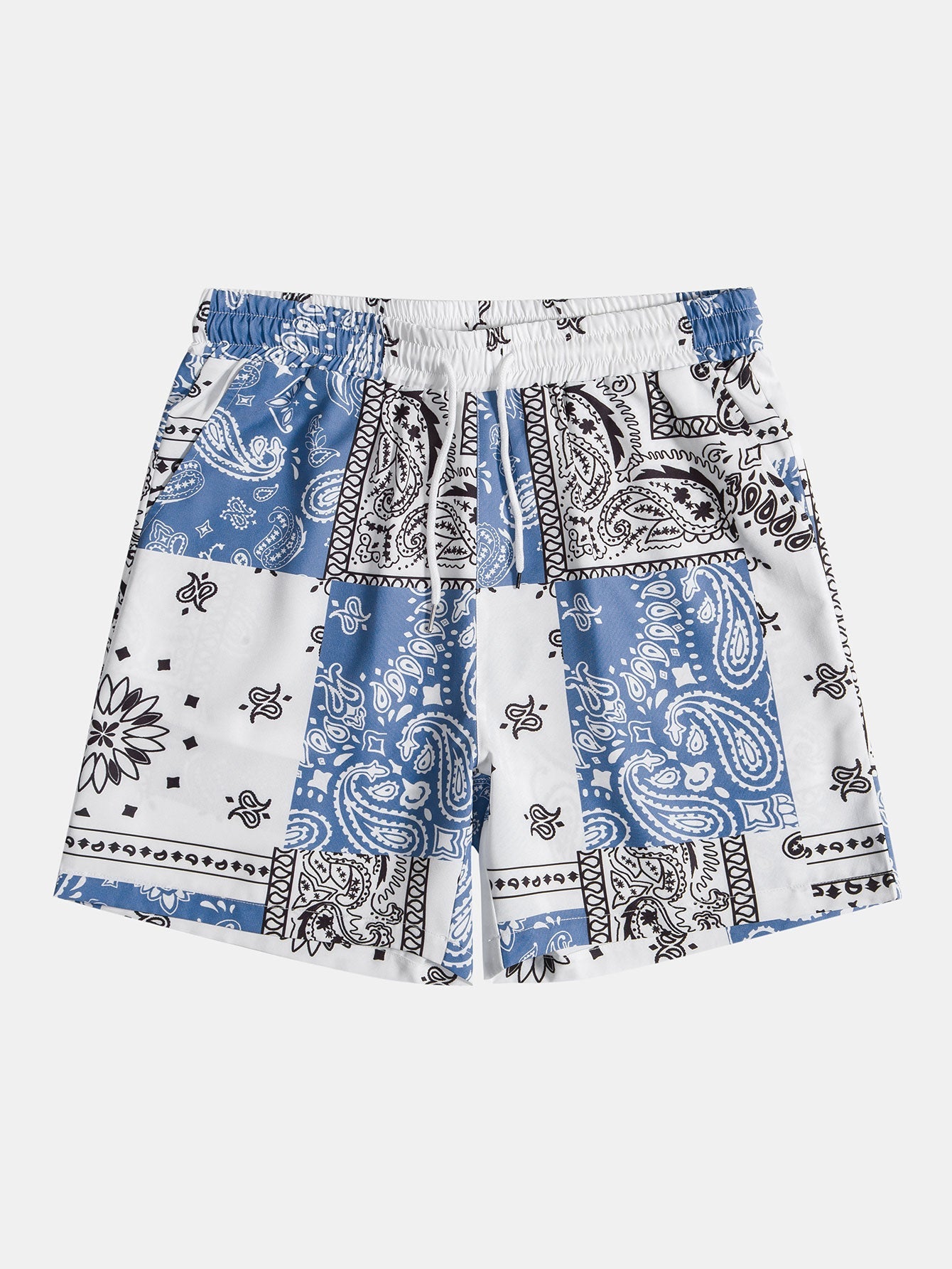 Paisley Print Button Up Shirt &amp; Shorts