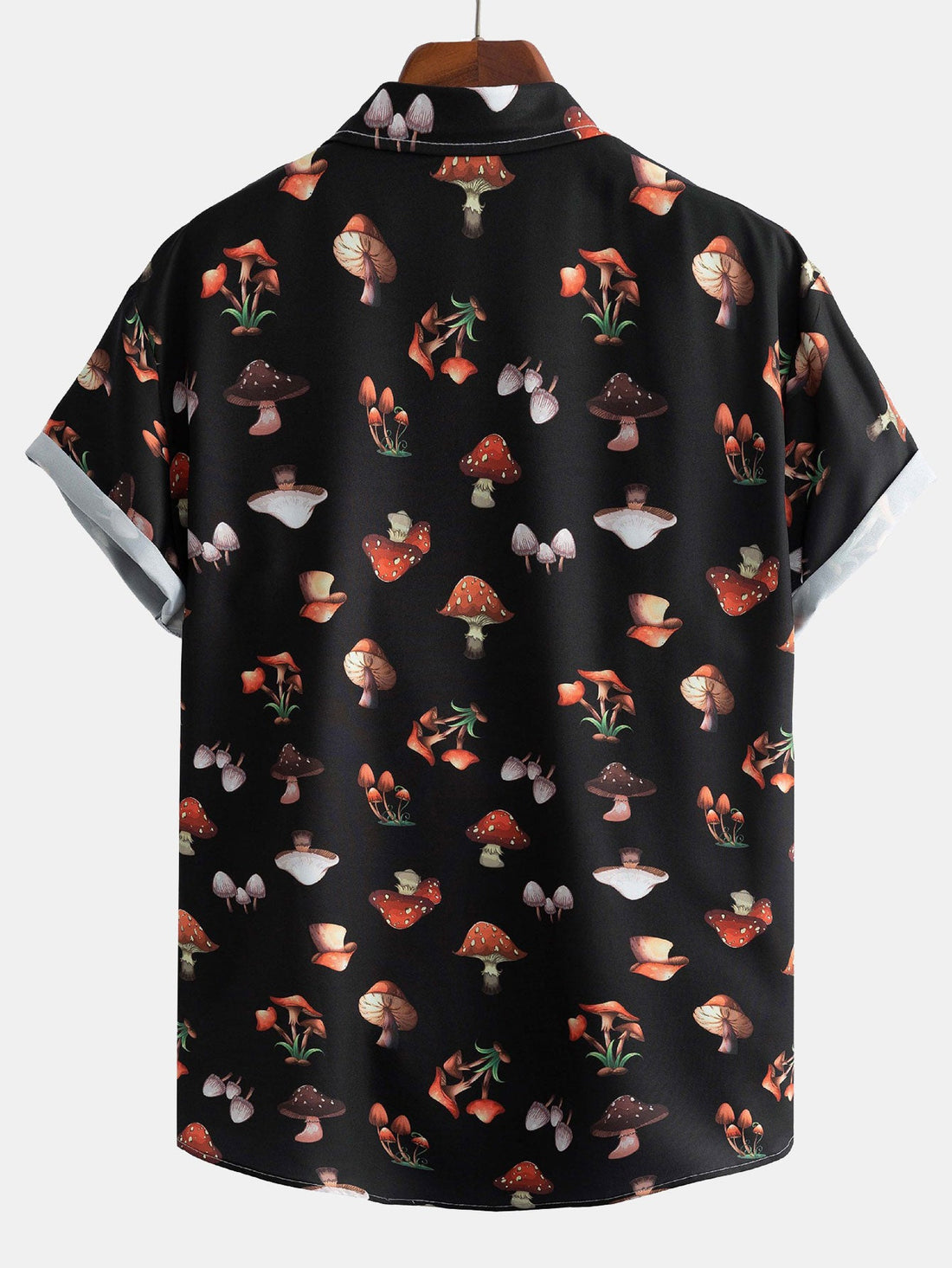 Mushroom Print Button Up Shirt