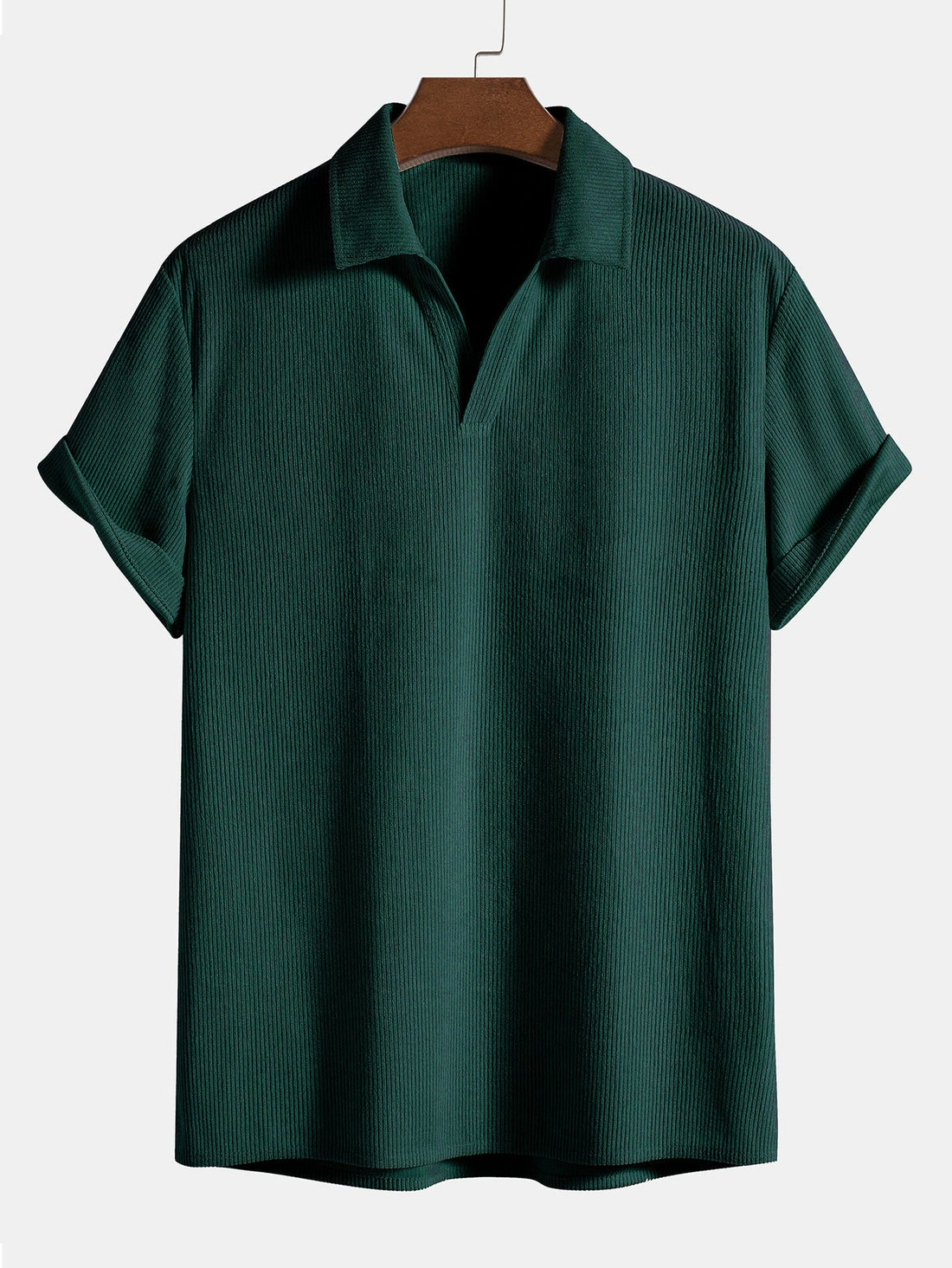 Short Sleeve Corduroy Polo Shirt