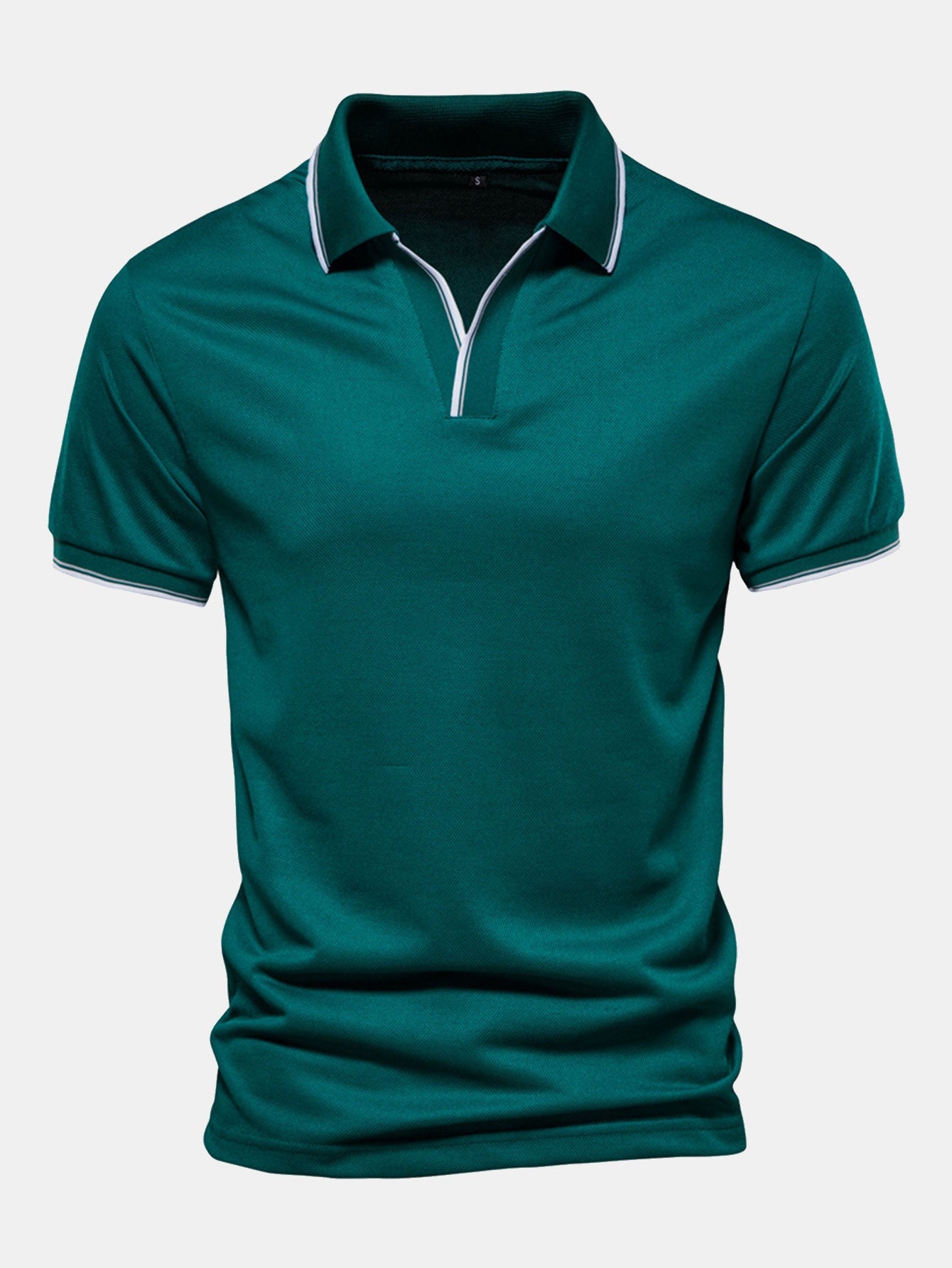 Man V Neck Polo Shirt