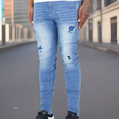 Edgar™ Premium Torn Splatter Ink Denim