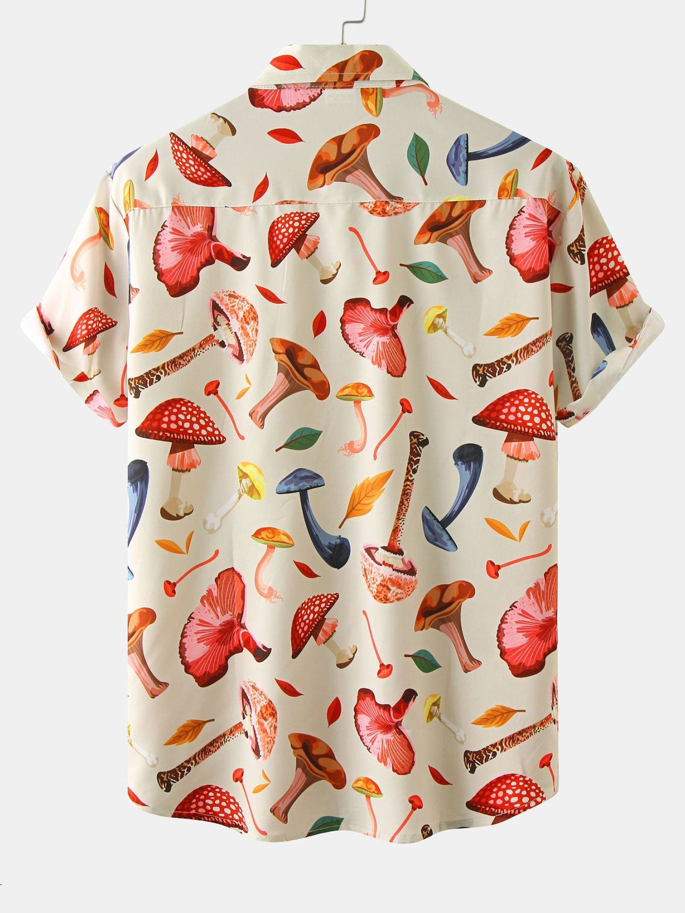 Mushroom Leaves Print Shirt