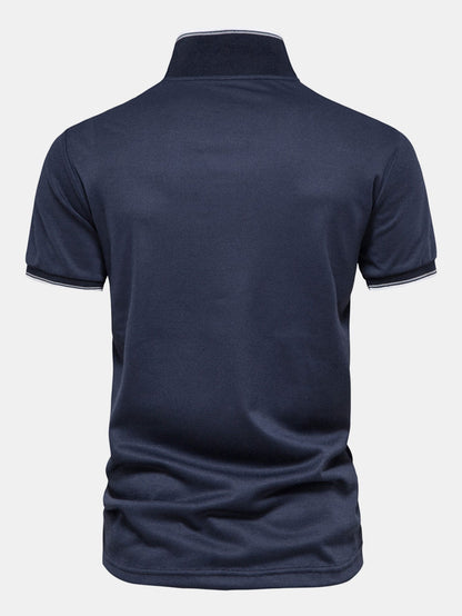 Man V Neck Polo Shirt