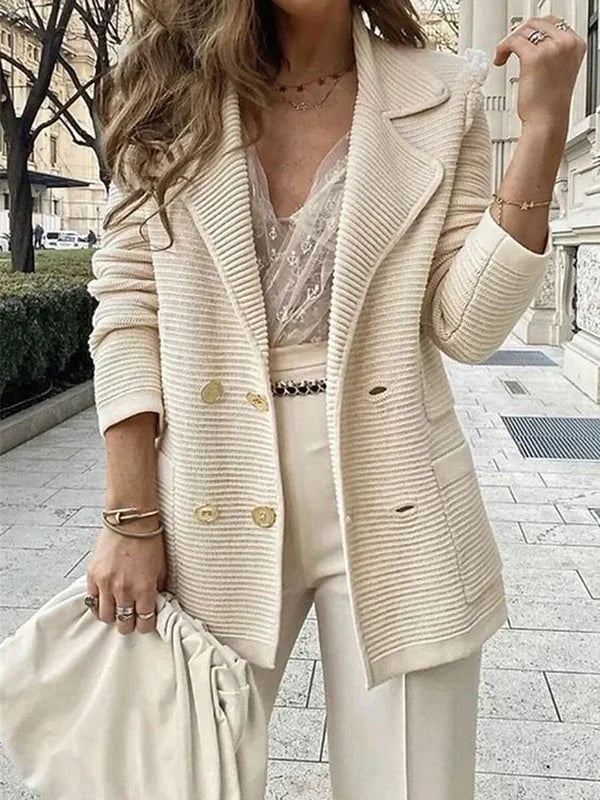 Chic Khaki Blazer Väst