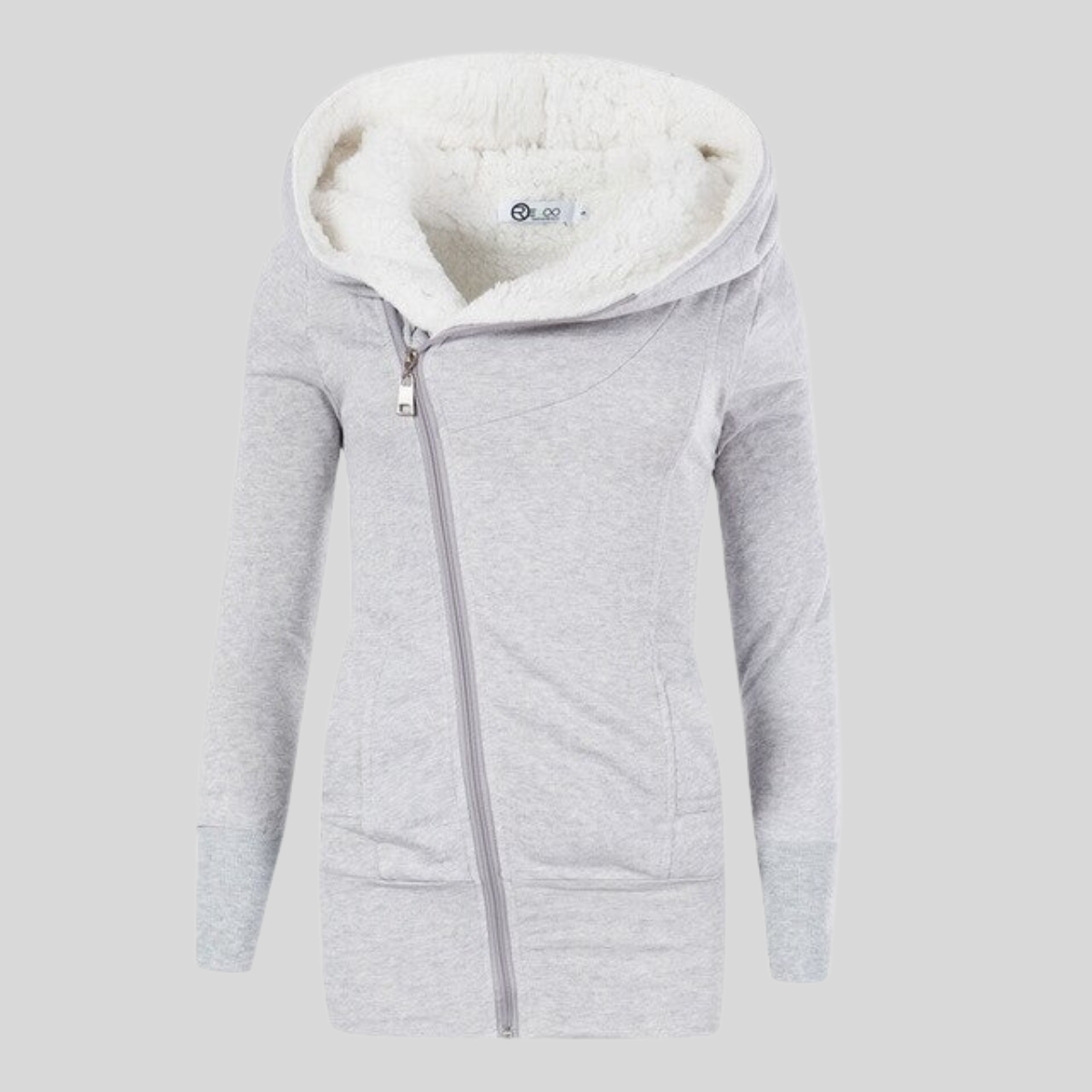 Halvlång kofta Lamm Fleece Hoodie