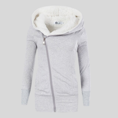 Halvlång kofta Lamm Fleece Hoodie