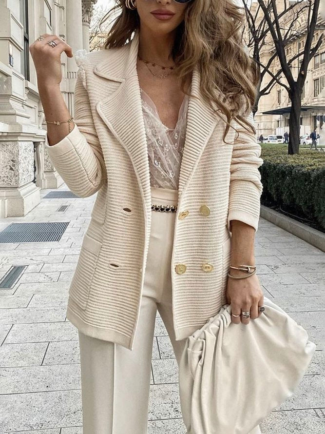 Chic Khaki Blazer Väst