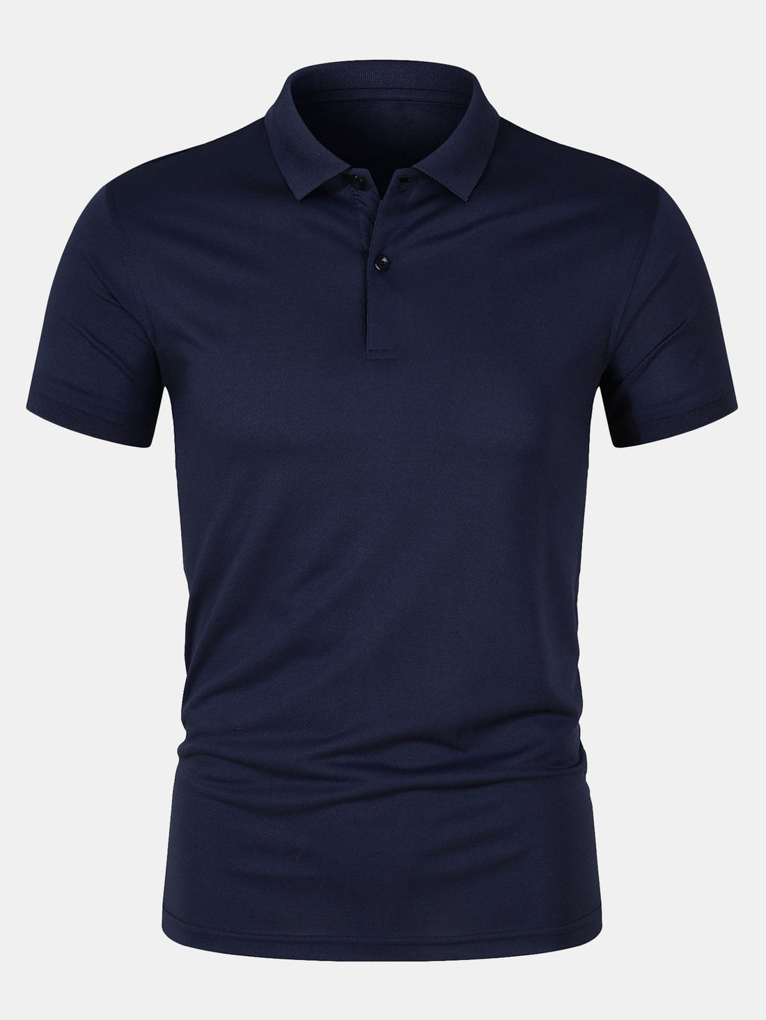 Solid Mesh Polo Shirt