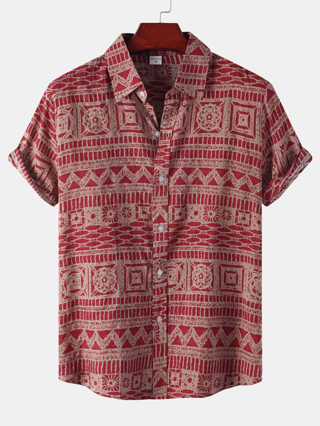 Tribal Print Button Up Shirt