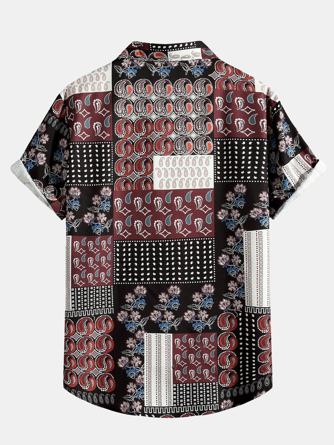 Paisley Floral Patchwork Print Shirt