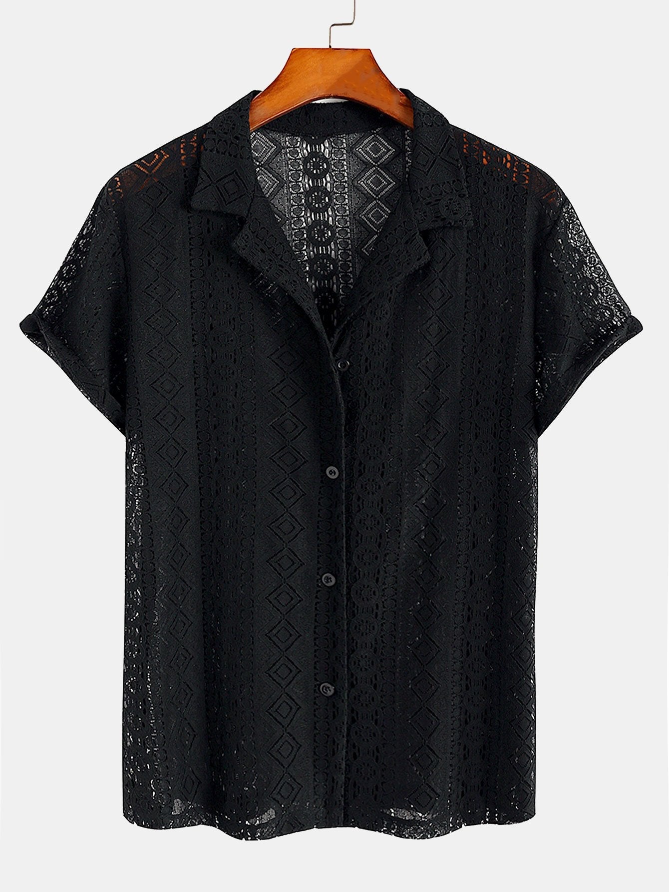 Geometry Textured Cuban Shirt