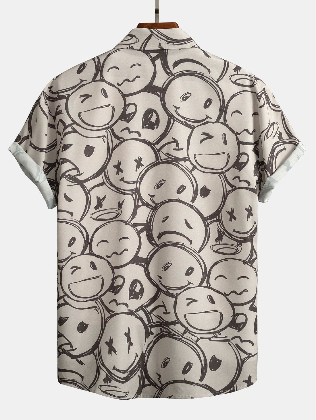 Smiley Print Button Up Shirt