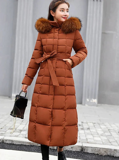 Adelei - Elegant lång kappa med bälte för oändlig värme och stil